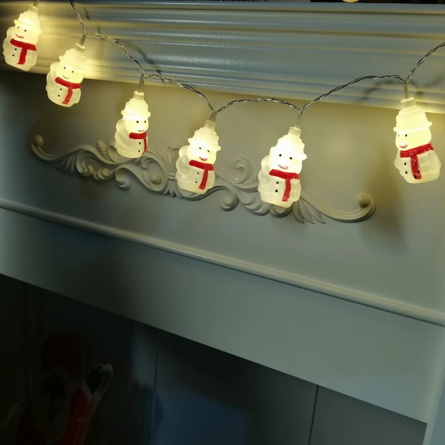 LED string lights - Modee ML-C1012 1.35 m 10 LED warm white snowman string lights – 2