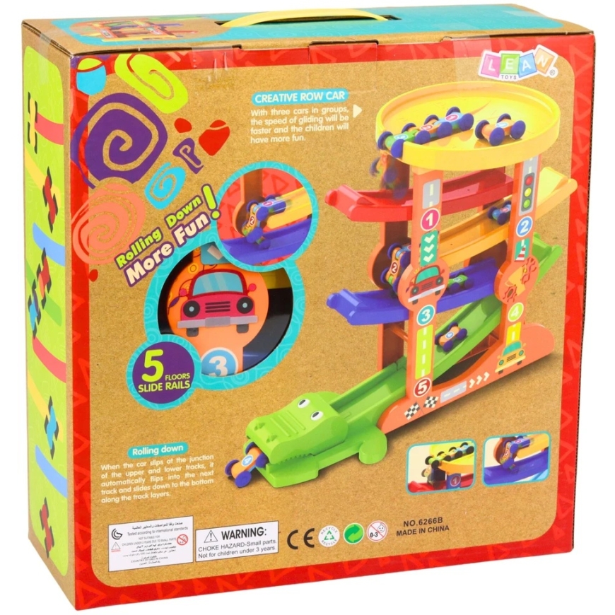 Lean Toys Autode rada käivitajaga 5 taset – 4