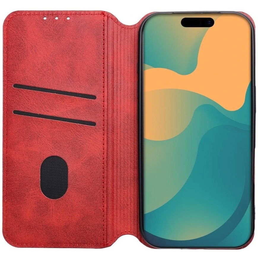 Oem Dėklas su klapka Xiaomi Redmi 17 4G / 17 5G EU Cubic Book raudonas – 5