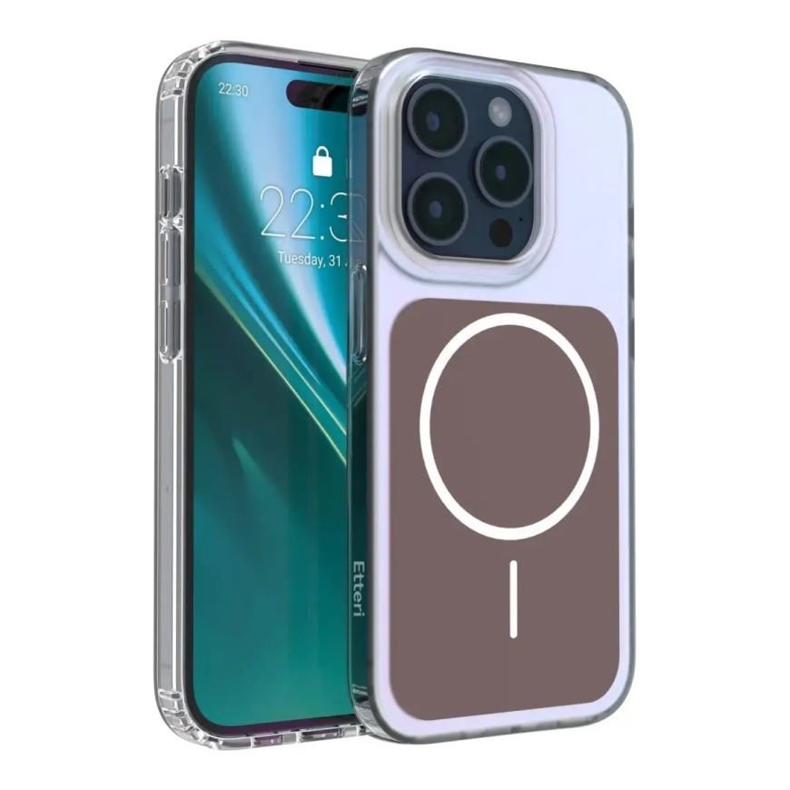 Etteri Hidden Pearl Epoxy Mag telefoni ümbris iPhone 15 Pro pruun
