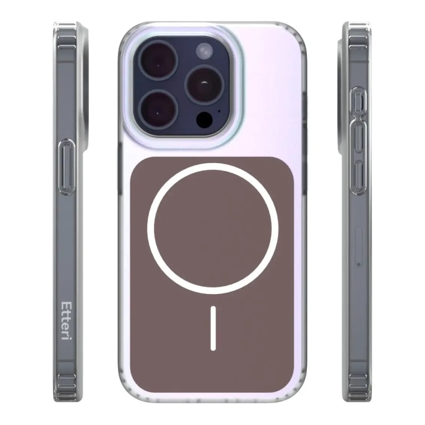 Etteri Hidden Pearl Epoxy Mag -puhelinsuoja iPhone 15 Pro:lle, ruskea – 3