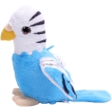 HAPPY YAPPERS interactive plush toy white and blue parakeet, 9473 HAPPY YAPPERS interactive plush toy white and blue parakeet, 9473