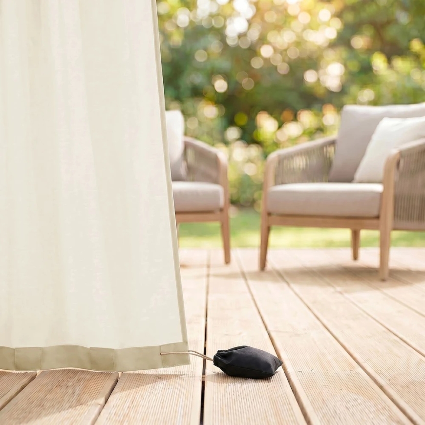Kermanvärinen verho lenkeillä AmeliaHome Oxford Molte Pleat 155 × 220 cm – 5