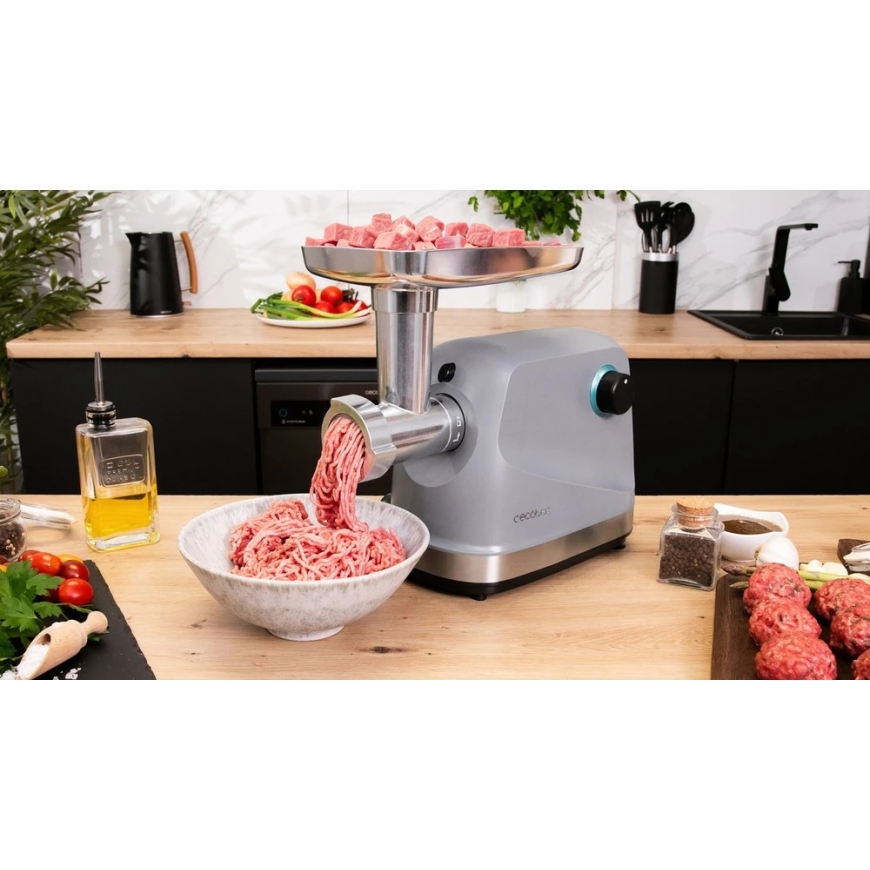 Cecotec elektrinė mėsmalė 1360 W, 1,5kg/min, nerūdijančio plieno Crusher 1400 Steel – 2