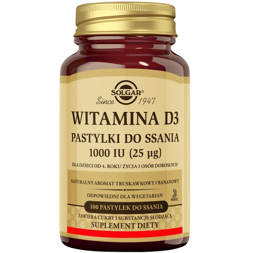 Solgar D3-vitamiini 1000 IU 25 µg kolekalsiferoli 100 tablettia – 3