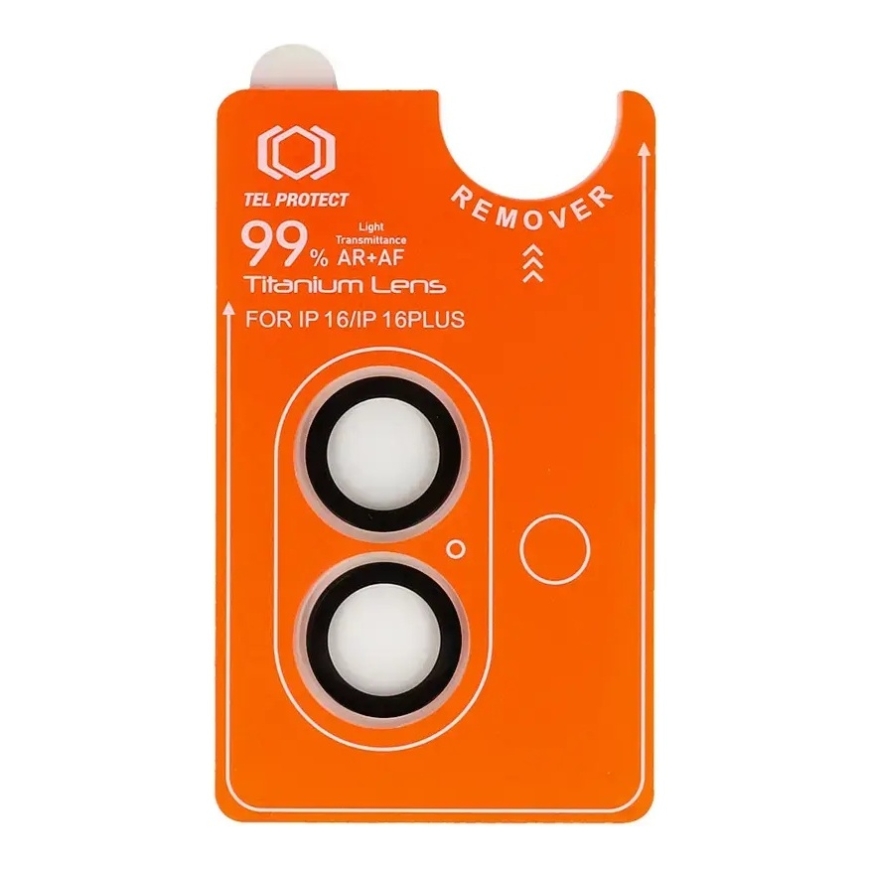 Karkaistu lasi Tel Protect Titanium Lens 99% AR kameralle Iphone 17 läpinäkyvä (linssi 2 kappaletta) – 2