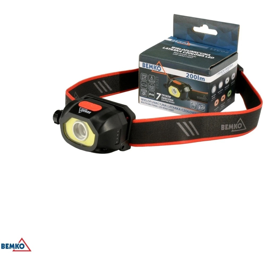 Universal LED Flashlight BEMKO with Battery 6500K 1200mAh IP44