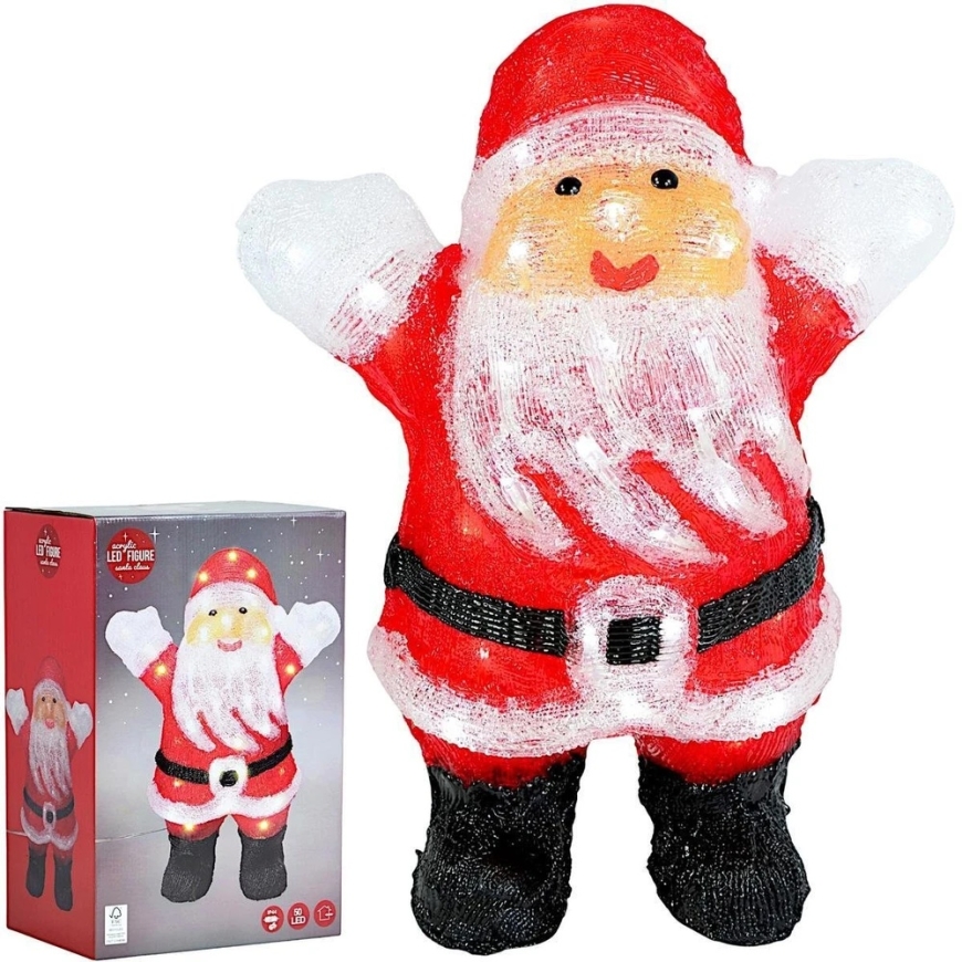 KOOPMAN Kalėdinė dekoracija Šviečianti kalėdinė dekoracija Santa Claus