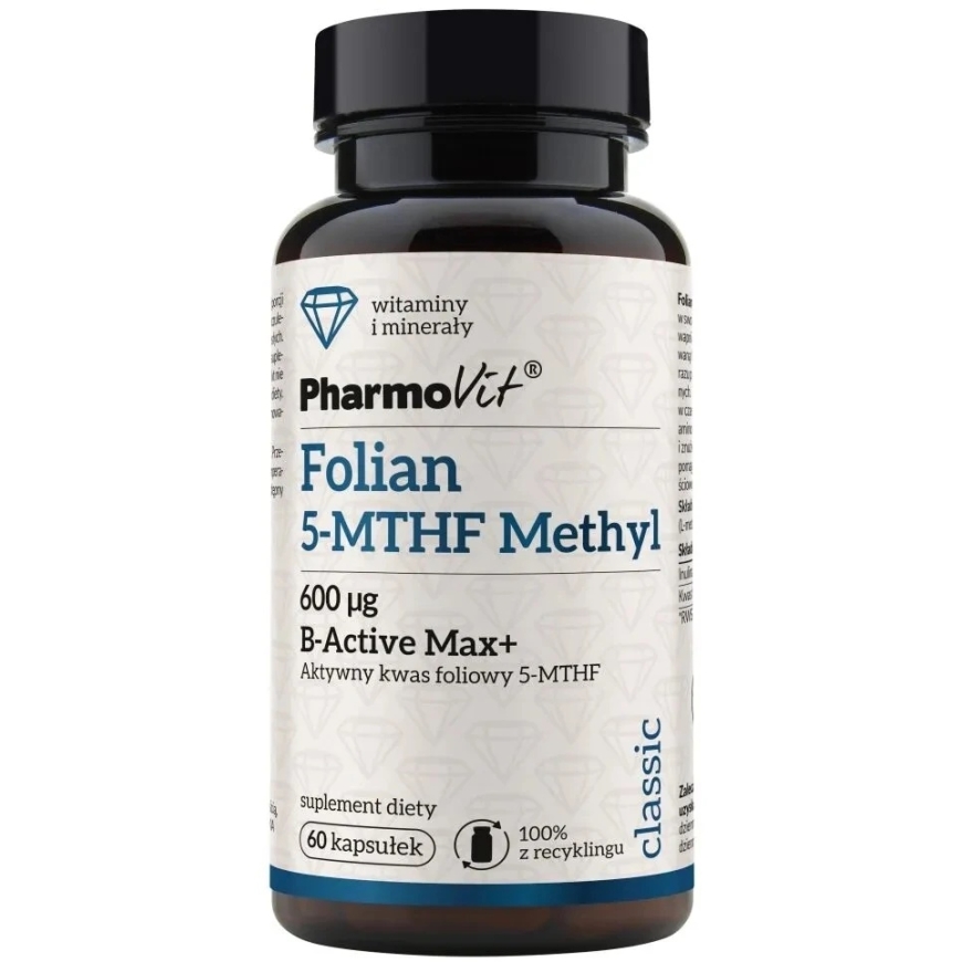 Pharmovit Folian 5-MTHF metil 600 µg uztura bagātinātājs 60 kapsulas