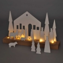 Solight LED Winter Village, modular, 14 elements, 10x LED, 2x AAA Solight LED Winter Village, modular, 14 elements, 10x LED, 2x AAA