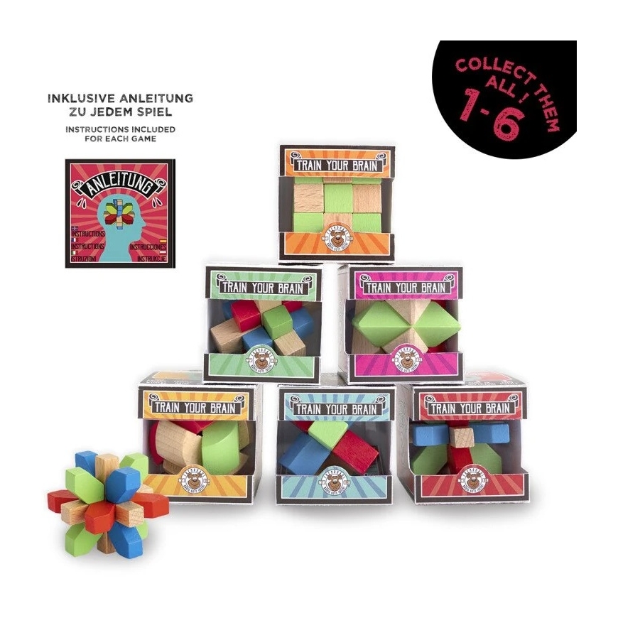 Puzzle Trendhaus Logical Game - Stacking Cube (1 pc, 6 designs)