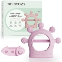 MOMCOZY SILIKONA ZOBU ROTAĻLIETA BĒRNIEM, ROŽU KRĀSĀ MOMCOZY SILIKONA ZOBU ROTAĻLIETA BĒRNIEM, ROŽU KRĀSĀ
