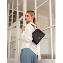 Vuch Women's Leather Shoulder Backpack Marcia Black Vuch Women's Leather Shoulder Backpack Marcia Black