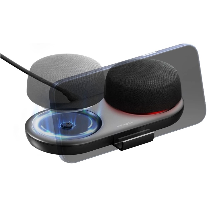 Kompiuterio kolonėlės Energea Magaudio Aura dvigubi „Bluetooth“ garsiakalbiai su prijungimo stotele, juodi – 3