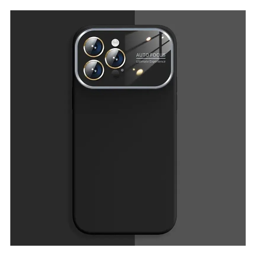 Soft Silicone Lens telefono dėklas iPhone 15 Plus juodas – 3