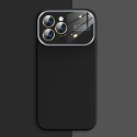 Soft Silicone Lens phone case for iPhone 15 Plus black