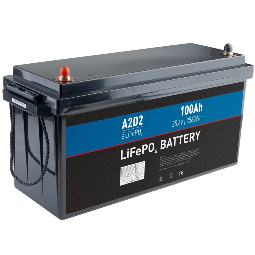 Avacom A2D2 battery LiFePO4 25.6 V 100 Ah M8 (LFA2-24V100C10-M8B2)