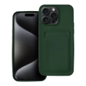 Card knyginio tipo telefono dėklas iPhone 15 Pro Max žalias Card knyginio tipo telefono dėklas iPhone 15 Pro Max žalias