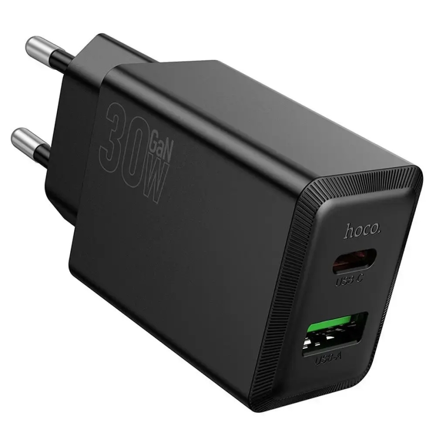 HOCO N71 reisilaadija | 30W | PD, QC | USB-C, USB-A | must