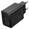 Зарядное устройство HOCO N71 | 30W | PD, QC | USB-C, USB-A | чёрное Зарядное устройство HOCO N71 | 30W | PD, QC | USB-C, USB-A | чёрное