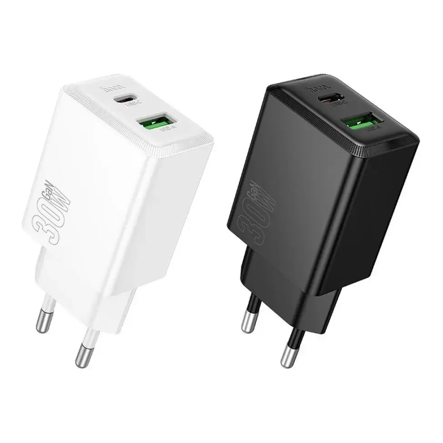 HOCO N71 tīkla lādētājs | 30W | PD, QC | USB-C, USB-A | melns – 4