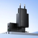 HOCO N71 tīkla lādētājs | 30W | PD, QC | USB-C, USB-A | melns HOCO N71 tīkla lādētājs | 30W | PD, QC | USB-C, USB-A | melns