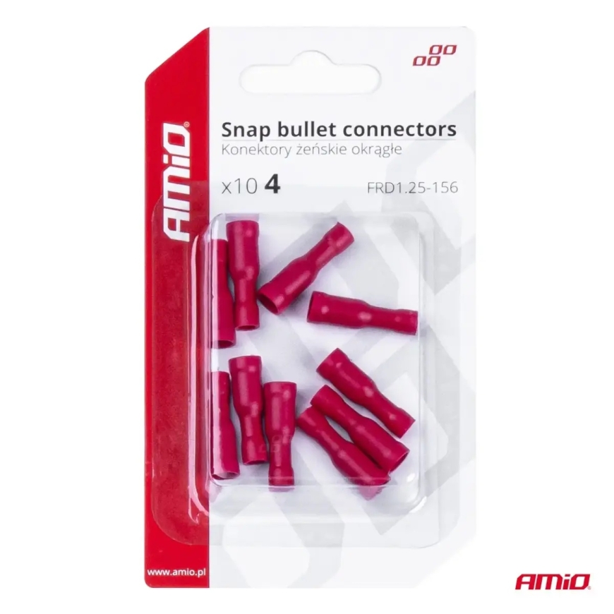 Apaļie savienotāji – ligzdas 4 mm 0,5–1,5 mm² 10A, 10 gab. – 4