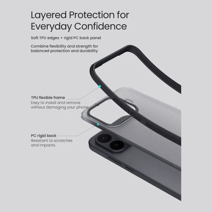 Nillkin Super Frosted PRO Back Cover for Xiaomi 17T Black – 3