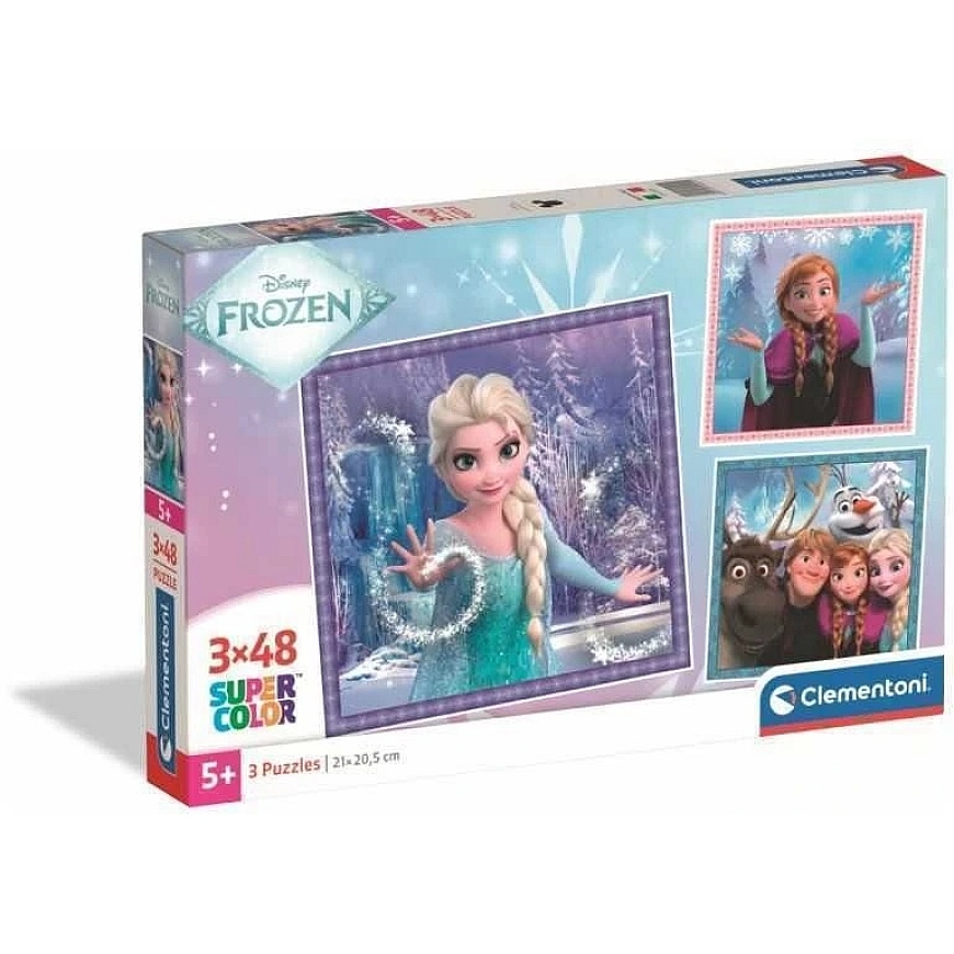 Clementoni Dėlionė 3x48 vnt. - Frozen