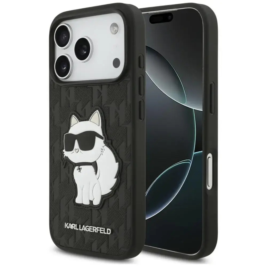 Karl Lagerfeld Saffiano Mono Patch Choupette kate iPhone 18 Pro / 17 Pro must