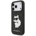 Karl Lagerfeld Saffiano Mono Patch Choupette dėklas iPhone 18 Pro / 17 Pro juodas Karl Lagerfeld Saffiano Mono Patch Choupette dėklas iPhone 18 Pro / 17 Pro juodas