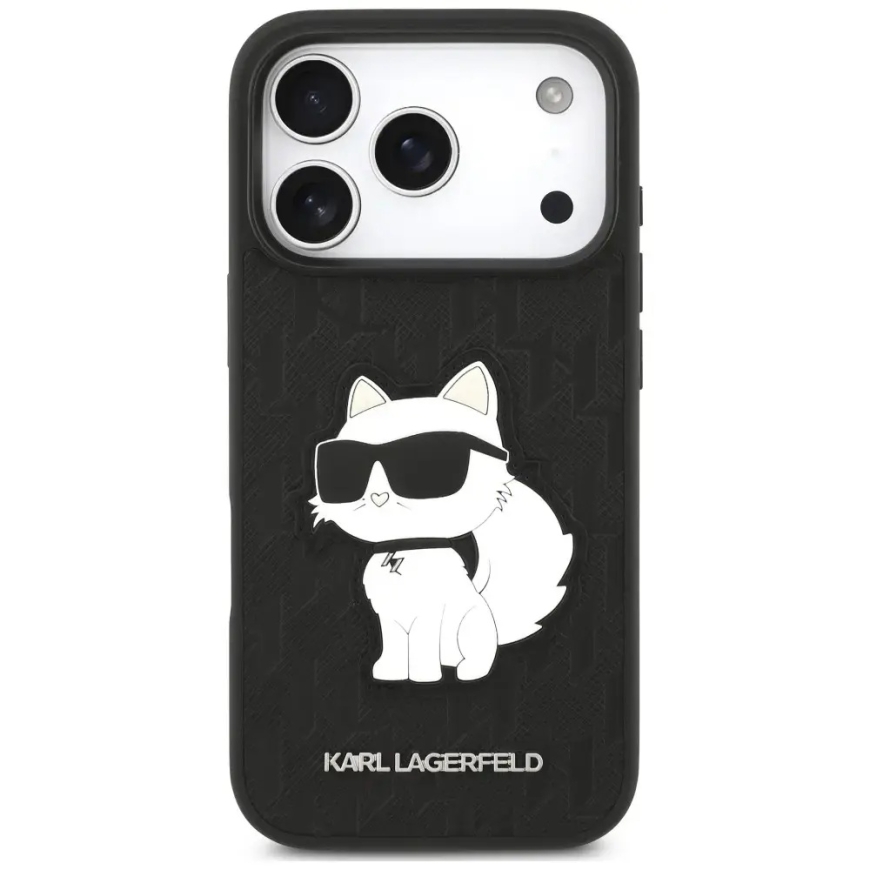 Karl Lagerfeld Saffiano Mono Patch Choupette kate iPhone 18 Pro / 17 Pro must – 3