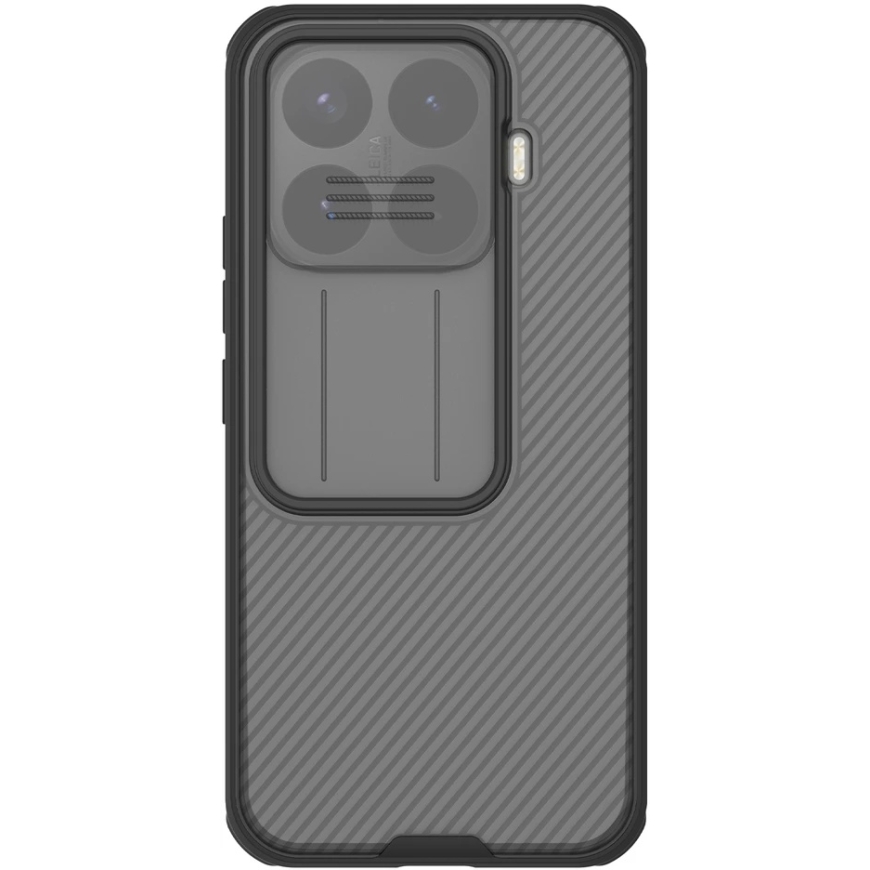 Nillkin CamShield PRO kietas dėklas Xiaomi 17T skaidrus juodos spalvos