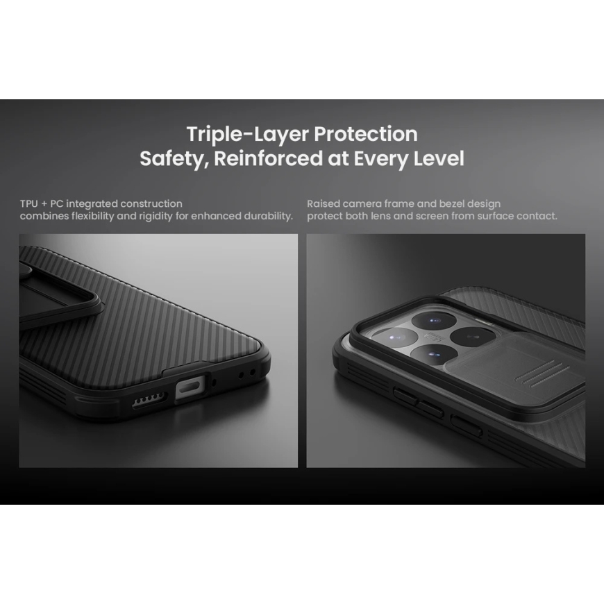 Nillkin CamShield PRO жесткий чехол для Xiaomi 17T прозрачный черный – 3