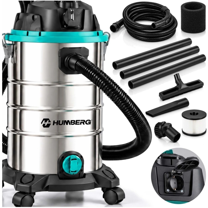 Rūpnieciskais putekļsūcējs 30 l 3600 W Bez maisiņa mitrā un sausā Humberg HM-409