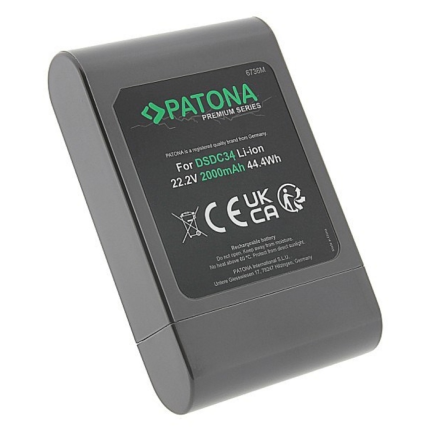 PATONA Nomaiņas akumulators Dyson DC44 DC34, 22.2 V 2000 mAh Li-Ion – 4