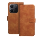 TENDER grāmatu vāks XIAOMI Redmi Note 14 4G (GLOBAL - 164,84mm x 78,15mm x 8,16mm) brūns