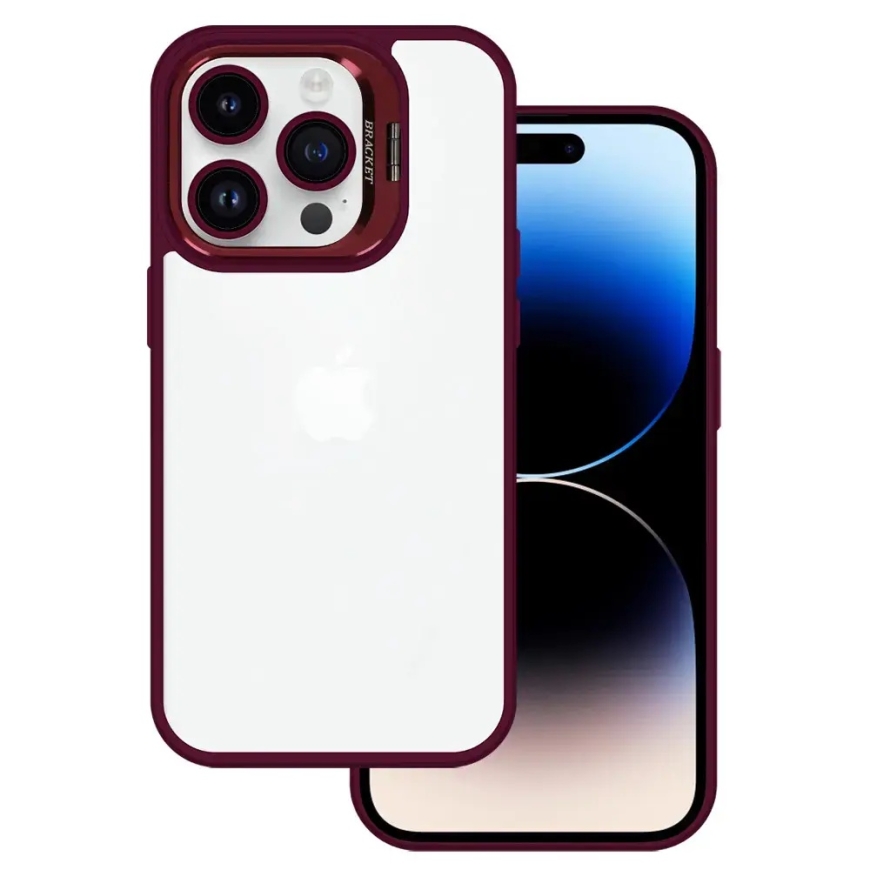 Tel Protect Kickstand -puhelimen kotelo jalustalla (kotelo + kameran linssi) iPhone 15 Plus punainen – 2
