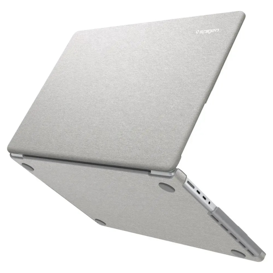 Spigen Urban Fit kietas dėklas MacBook Pro 14" M1-M5 / M5 Pro / M5 Pro Max (2021-2026) kompiuteriui pilkas