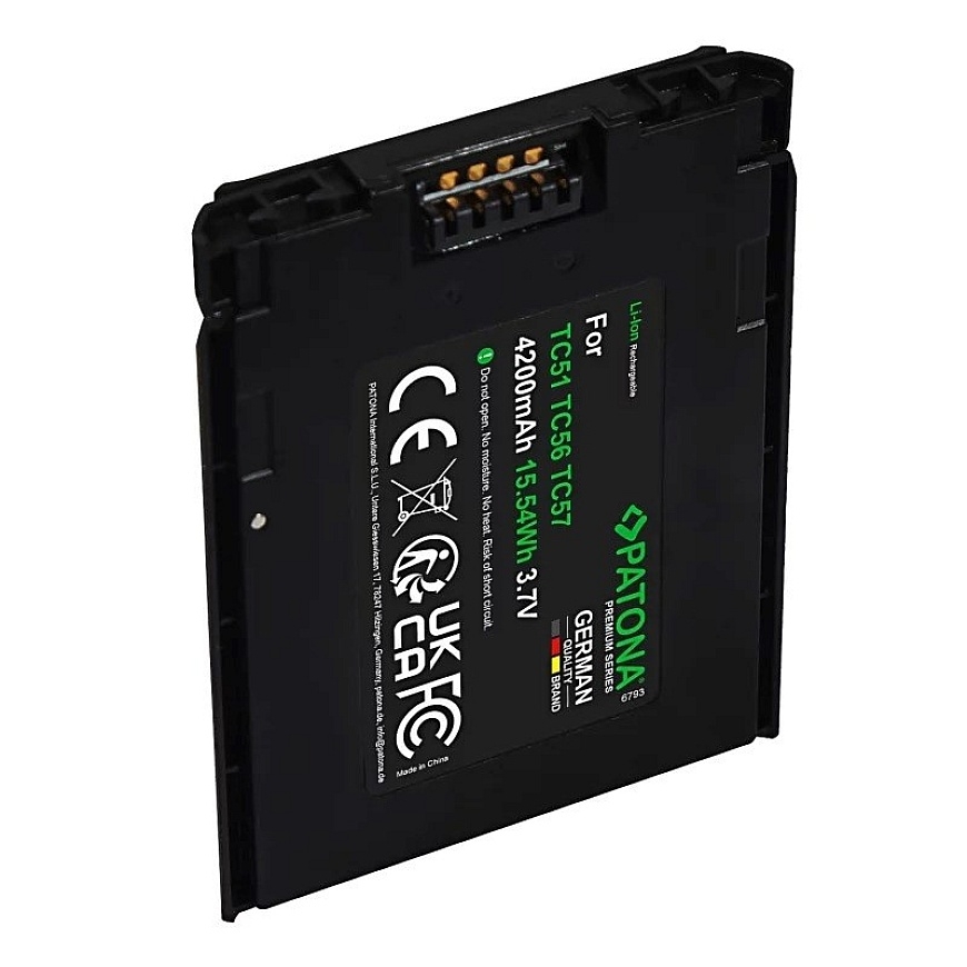 PATONA atsarginė baterija Zebra TC51 TC56 TC57, 3.7 V 4200 mAh Li-Ion