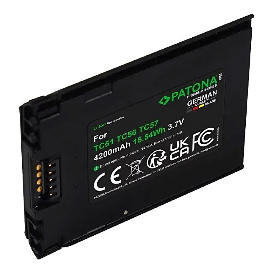 PATONA atsarginė baterija Zebra TC51 TC56 TC57, 3.7 V 4200 mAh Li-Ion – 5
