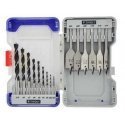 Drill set for wood Tivoly 15 pcs - 6 flat + 9 spiral with centering point
