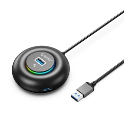 Orico YXR4-U3 hub USB-A to 3x USB 3.0 | 3.5mm | black
