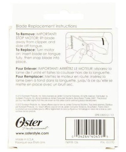 OSTER 918-12 Cutting head (2), 6.3 mm – 2