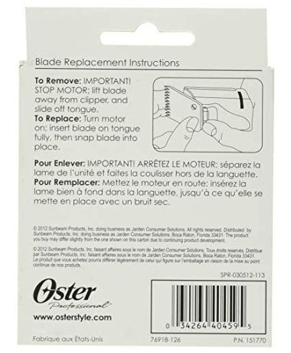OSTER 918-12 Cutting head (2), 6.3 mm – 5