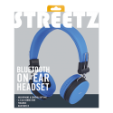 STREETZ foldable BT 5.0 headphones, 3.5 mm, blue HL-BT401 STREETZ foldable BT 5.0 headphones, 3.5 mm, blue HL-BT401