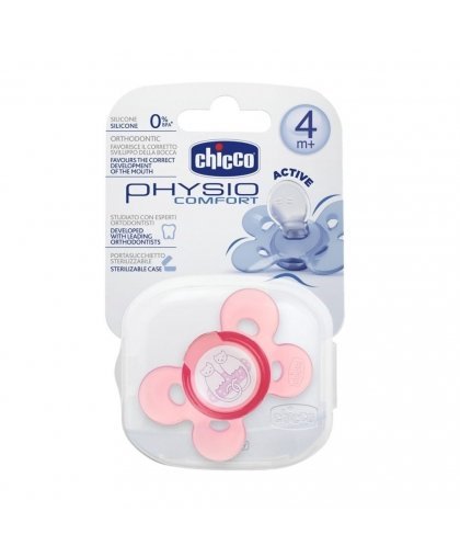 CHICCO ergonoomiline ja mugav silikoon lutt roosa 6-12k / 1tk