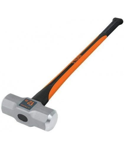 Truper Hammer with fiberglass handle. 91cm long, 3.6kg. Milled ends. Heavy-Duty Tool 16538 – 2