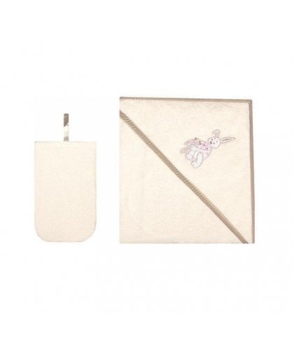 WOMAR towel and bathing glove 80x80