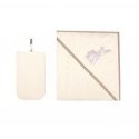 WOMAR towel and bathing glove 80x80 cm Ecru
